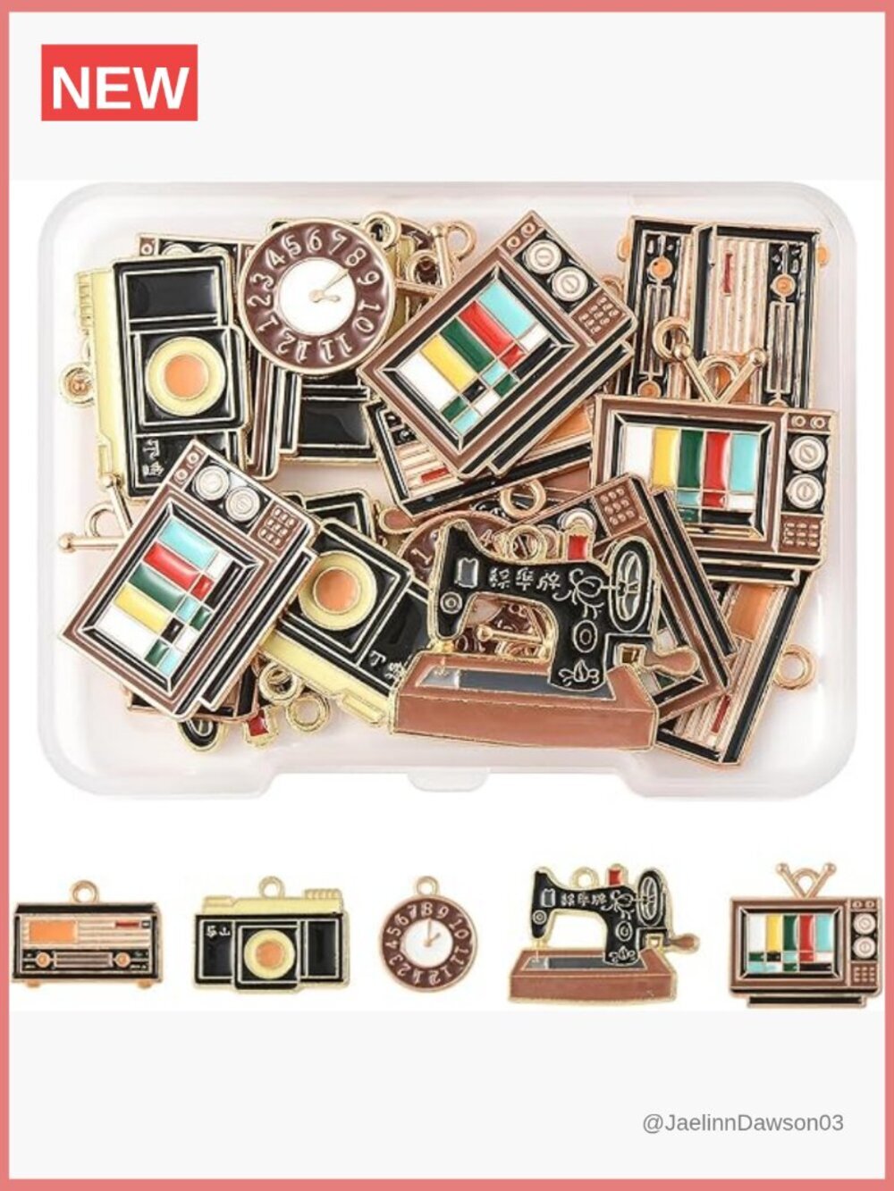 25 Pcs Vintage Enamel Charms for DIY Jewelry Making